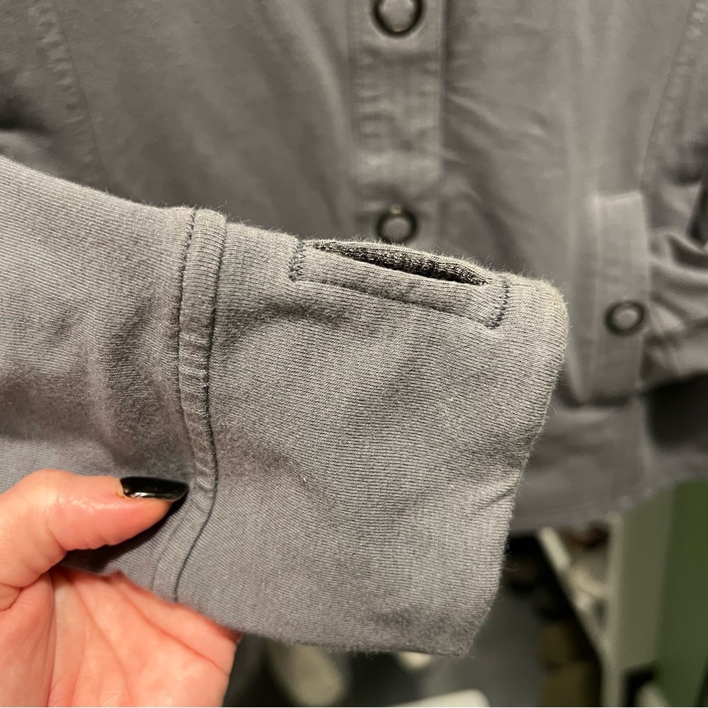 KUHL Women’s Krush Knit Jacket Grey Snap Up Form Fitted Hiking Sweatshirt XS - Picture 6 of 8